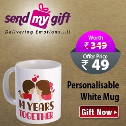 India Desire : Buy Personalized Photo Mug At Rs. 49 From SendMyGift